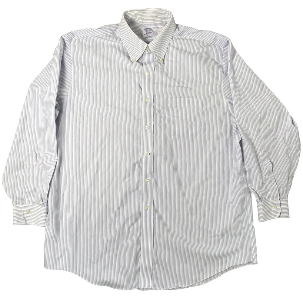 Brooks Brothers Original Polo Shirt Men 17.5 34 Classic Non Iron Business Casual